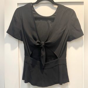 A.L.C. Black Top Open Back + Tie